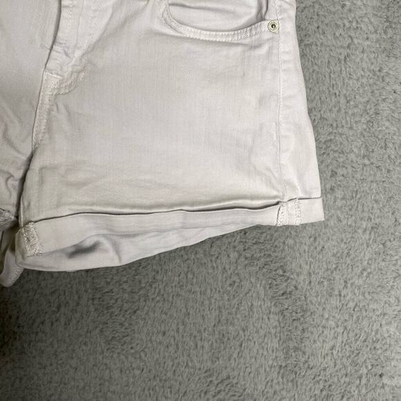 7 for all mankind womens white denim shorts stretch summer casual 26 - Picture 3 of 10